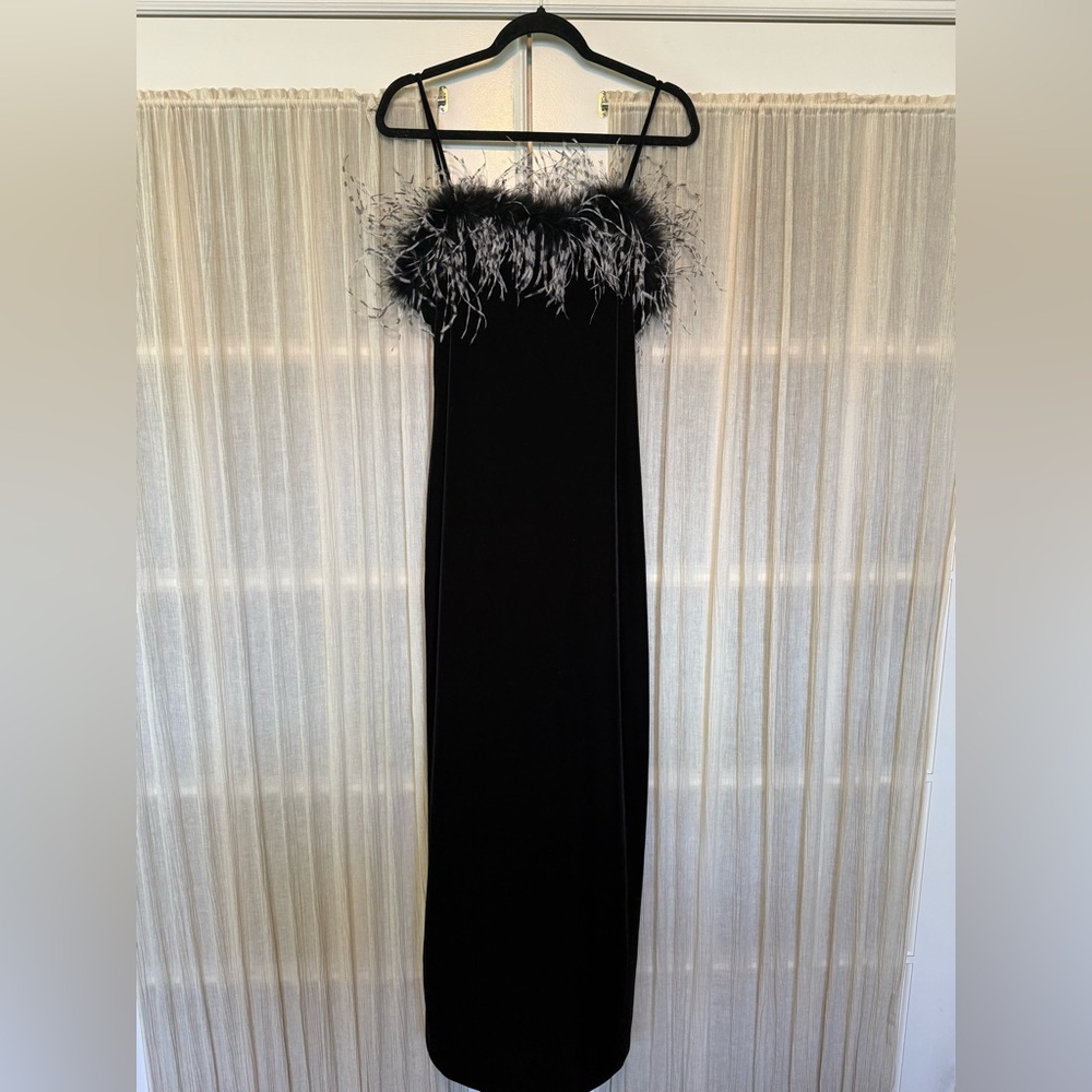 Alex Evenings Black Sheath Cocktail Dress